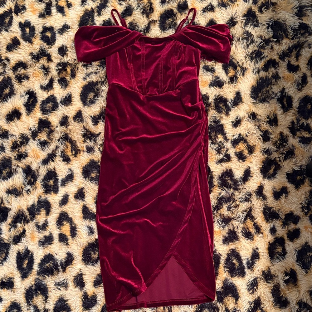 Velvet Burgundy Dress
